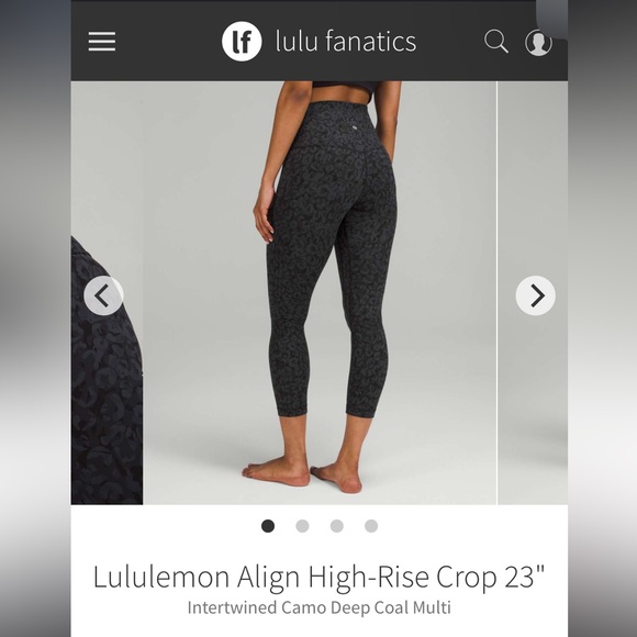 Lululemon- Sz 14- Cropped-ish Aligns- Black Cheetah Print- Pilling - Picture 4 of 12